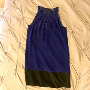 Theory silk royal blue and black dress size 2